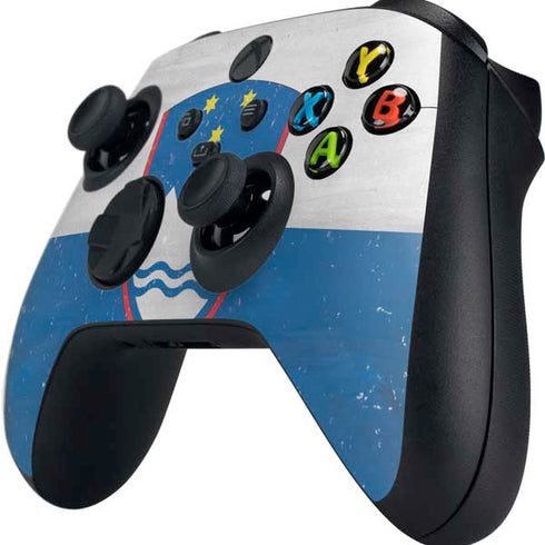 Slovenia Flag Distressed Xbox Series X Controller Skin